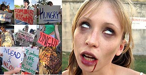 Zombie Rights March Protested by Pirates