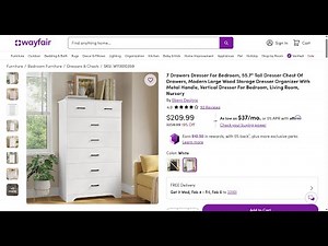 Wayfair - 7 Drawers Dresser Build