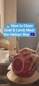 🔥 How to Clean Goat & Lamb Meat the Haitian Way 🇭🇹 #cookingchannel #foodie #cooking #foodlovers