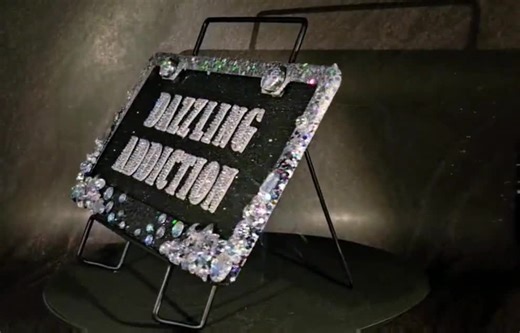 Ombre Bling License Plate Frame: Black & Silver Crystals, Handmade - Etsy