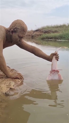 Big White Dolphin Fish Hunting with New Trap Methods