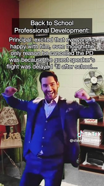 Teachers everywhere be doing the happy dance when PD gets cancelled!