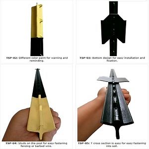 [Hot Item] Green Post with Spade Studded T Post for Fence Solid