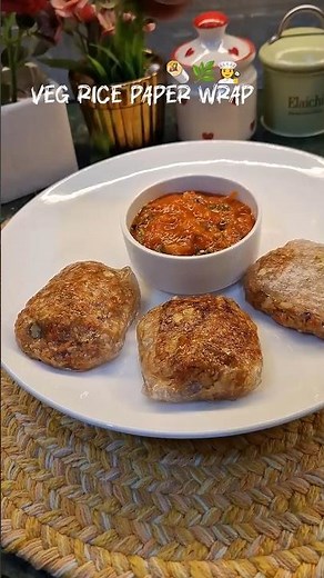 Rice paper wrap 🌯🌿👩‍🍳#vegetables #ricepaper #delicious #recipe #healthy #easyrecipe #musttry