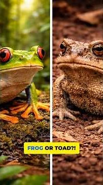 🐸 🐸 Frog vs Toad: The Difference Will Surprise You! #frog #toad #comparison #nature #wildlife