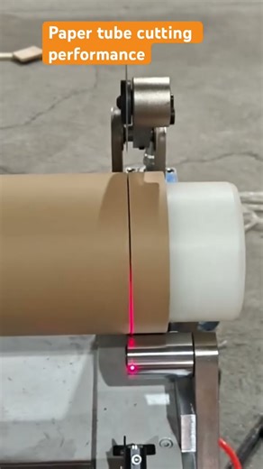 Let’s check our automatic paper tube core cutter cutting performance #papertubefactory #papertubes