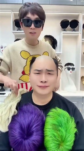 This Expression Is Really Amazing😄#Tóc Giả Nam #Tóc Giả#メンズウィッグ #ウィッグ