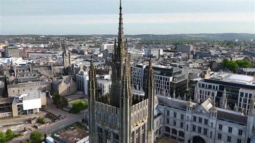 Un dron descubre Aberdeen: la ciudad de granito de Escocia junto al mar
