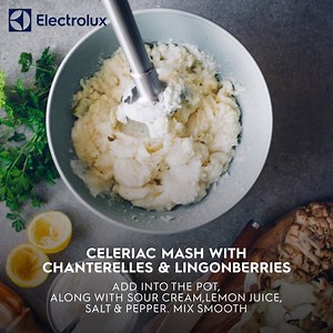Celeriac root mashed with some butter and cream is a perfect side dish for any occasion. Use your very own Electrolux Induction hobs for cooking this creamy delicious dish. جذور الكرفس اللفتي المهروسة مع الزبدة والقشدة هي الطبق الجانبي المثالي لأي مناسبة. استخدمي مسطحات الكترولوكس لطهي هذا الطبق اللذيذ. #ElectroluxArabia #SwedishThinkingBetterLiving #Recipes #InductionHobs | Electrolux