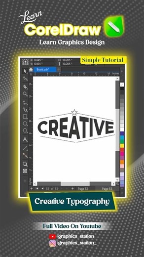 Right ✅ Use of envelope tool.🔥How to create creative word in coreldraw #logo #coreldraw