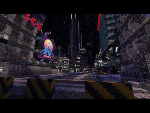 Cyberpunk and sci-fi Minecraft Map