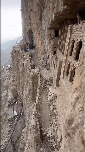 Ancient Structure Found Built Directly Into Cliff Wall