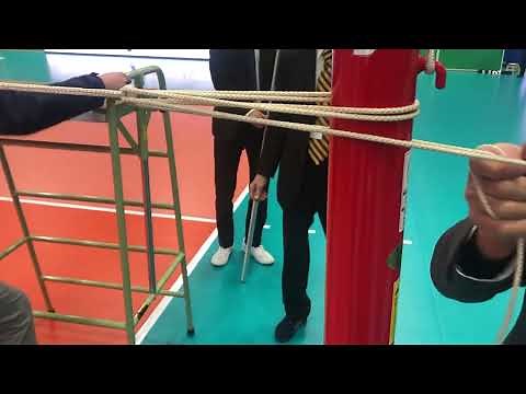 バレーボールネット アンダーロープの張り方