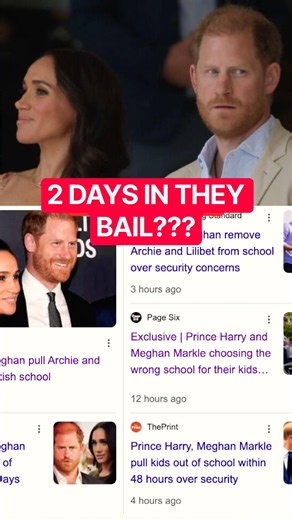 Meghan and Harry Pull Kids Out Of School 2 Days In?