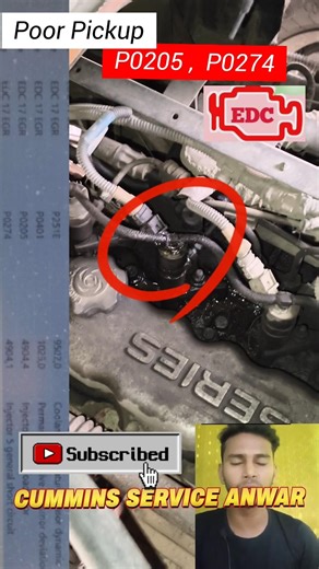 P0274 FAULT CODE EDC BLINKING @CumminsServiceAnwar #ashokleyland #automobile #TATA #cummins