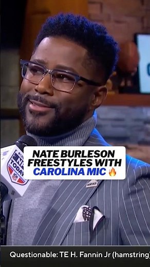 Nate Burleson freestyles with Carolina MiC 🎤🔥 #nfl #panthers