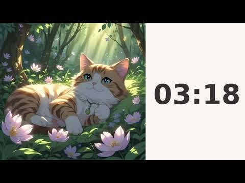 SILENT Cute cat timer | five minute timer | 5 min timer | classroom timer SILENT