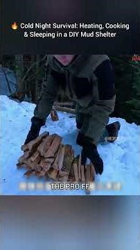 🔥 Cold Night Survival in Mud Shelter | Heating, Cooking & Sleeping Off-Grid