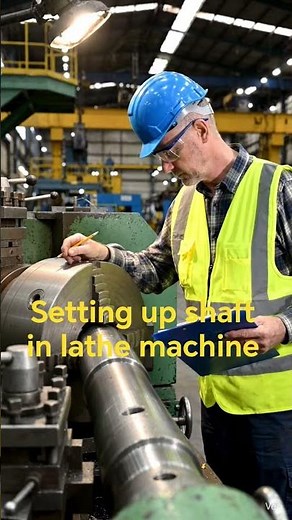 Setting up shaft in lathe machine #machinistjobs #machinist #cncmachinist