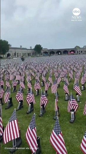 Memorial Day display places combat boots at cemetery to honor fallen service members