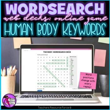 Human Body Word Search Game | Digital Resources Online Activity Game
