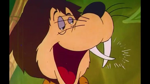 Hungry Lion Funny Video - Classic Cartoon Animal Feeding Frenzy