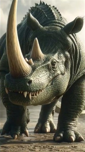 rhino and alligator fusion #animals #dinosaur #nature #animalfusion #viral