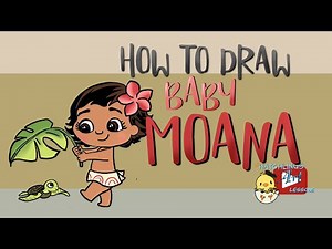 How to Draw Baby Moana - Little Hatchlings Art Lessons