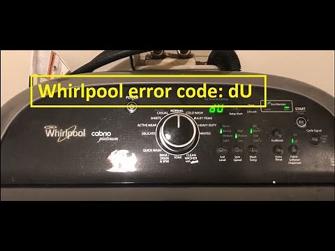 How to repair error code dU | Whirlpool washer