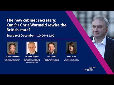 The new cabinet secretary: Can Sir Chris Wormald rewire the British state?