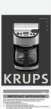 Krups Coffee Maker KM405 User manual Directions how to use PDF