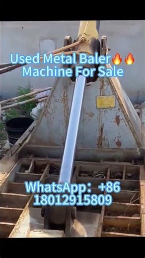 Ignite your metal recycling profits with this high-performance used large hydraulic baler!