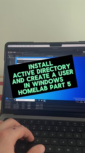 How To Install Windows Active Directory Domain Services and Create a Sample User in Windows Server. Windows Server is running in Proxmox as a Virtual Machine. #techtok #techtoktips #windowserver #proxmox