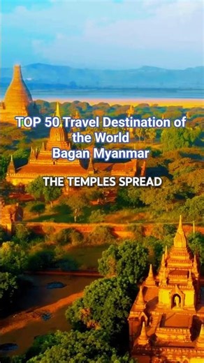 Bagan Myanmar 🌅 2000 Ancient Temples View ✨ || #travelshorts #bagan #myanmartravel #shorts