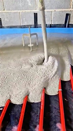 Self-Leveling Screed over Electrical Conduits.#craft #satisfying