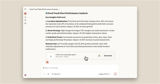 Claude peut désormais créer des PDF, des présentations et des tableaux Excel