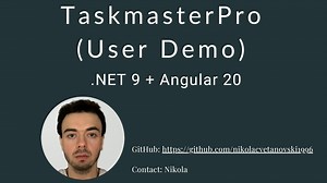 TaskMaster Pro (Angular + .NET) - User Demo: Orders and Schedules