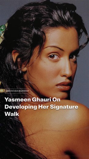 Archived Runway | In a ’90s interview, Yasmeen Ghauri explained that her walk came from instinct, and that trying to walk the way others told her never felt... | Instagram