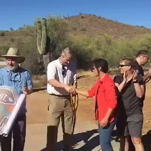 2.7K views · 370 reactions | Cutting the ribbon on Arizona's newest Trailhead, Desert Hills on 7th ave. & Carefree Highway. Check out 26 miles of awesome hiking! #hikeright AZStateParks.com | Arizona State Parks | Facebook