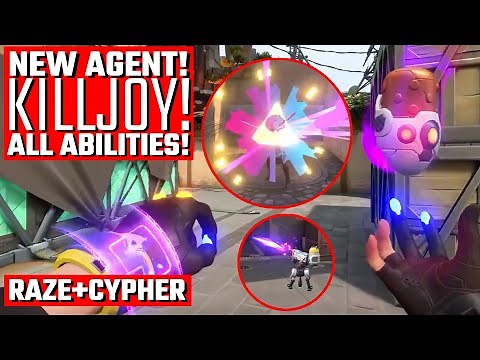 Valorant: NEW Agent KILLJOY Gameplay! - All Abilities Breakdown