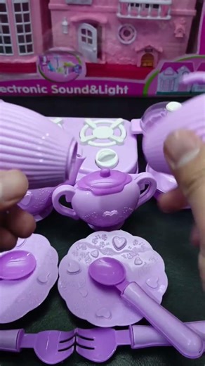 Satisfying with Unboxing & White Miniature Barbie's Set Video | ASMR CUP Coffee Set