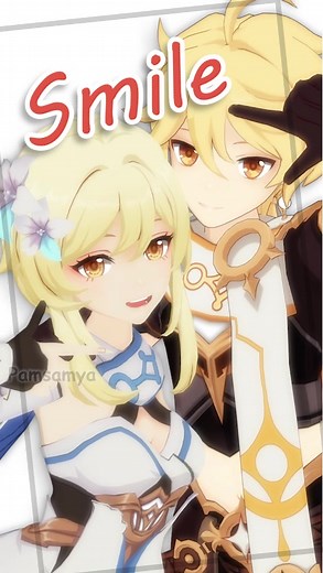 Amber!! Smile!! #animation #smile #mikumikudance #mmd #genshinimpactlumine #genshinimpacteather #genshinimpact #genshinimpactamber