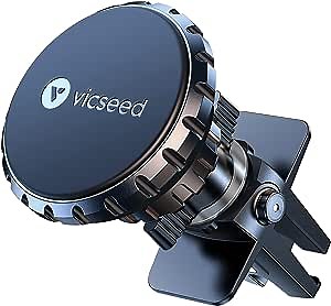 VICSEED Ultra-Strong Magnetic Phone Mount for Car, Black, 10 iPhone 14 at Once, Never Fall Off Vent Clip, Easy to Mount and Remove, 360 Free Rotation, Universal Compatibility