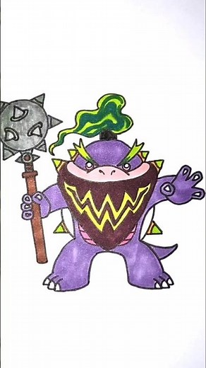 Drawing Wonder Bowser Jr From Super Mario Galaxy #howtodraw #shorts #supermario #art