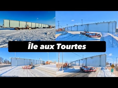 Ile aux Tourtes bridge beam transport