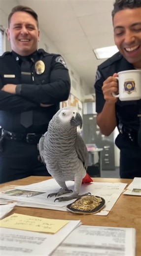 Max is really smarter 🤣🤣 #policeparrot #ParrotComedy #cophumor #talkingparrot #officerlaughs | Talk With Max