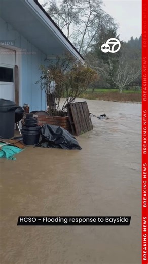 #Flooding: This short video, shared by the Humboldt County Sheriff's Office, shows intense flooding in #Bayside, Calif., on Sunday, Dec. 21, 2025. The Sheriff's Office said #roadclosures and swiftwater #rescues are underway as the heavy rainfall continues. READ MORE: https://bit.ly/3YG0H5g #flooding #floodingalert #weatheralert #weather #rain #humboldt #emergency #trafficalert #humboldtcounty #arcata #eureka #delnorte #mendocino #northcoast #northcoastnewstv | KRCR News Channel 7