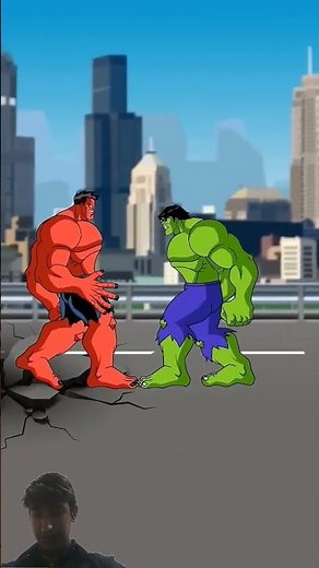 Hulk vs Red Hulk Battle Animation