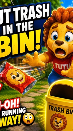 Put It in the Bin! 🗑️ Tutu Learns Not to Litter | Good Habits for Kids #shorts