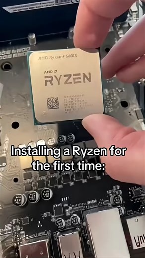 Support Team on Instagram: "When someone try to install CPU for the first time #gaming #amd #asmr #PC #pcbuild #buildpc #nvdia #rgb #rtx"